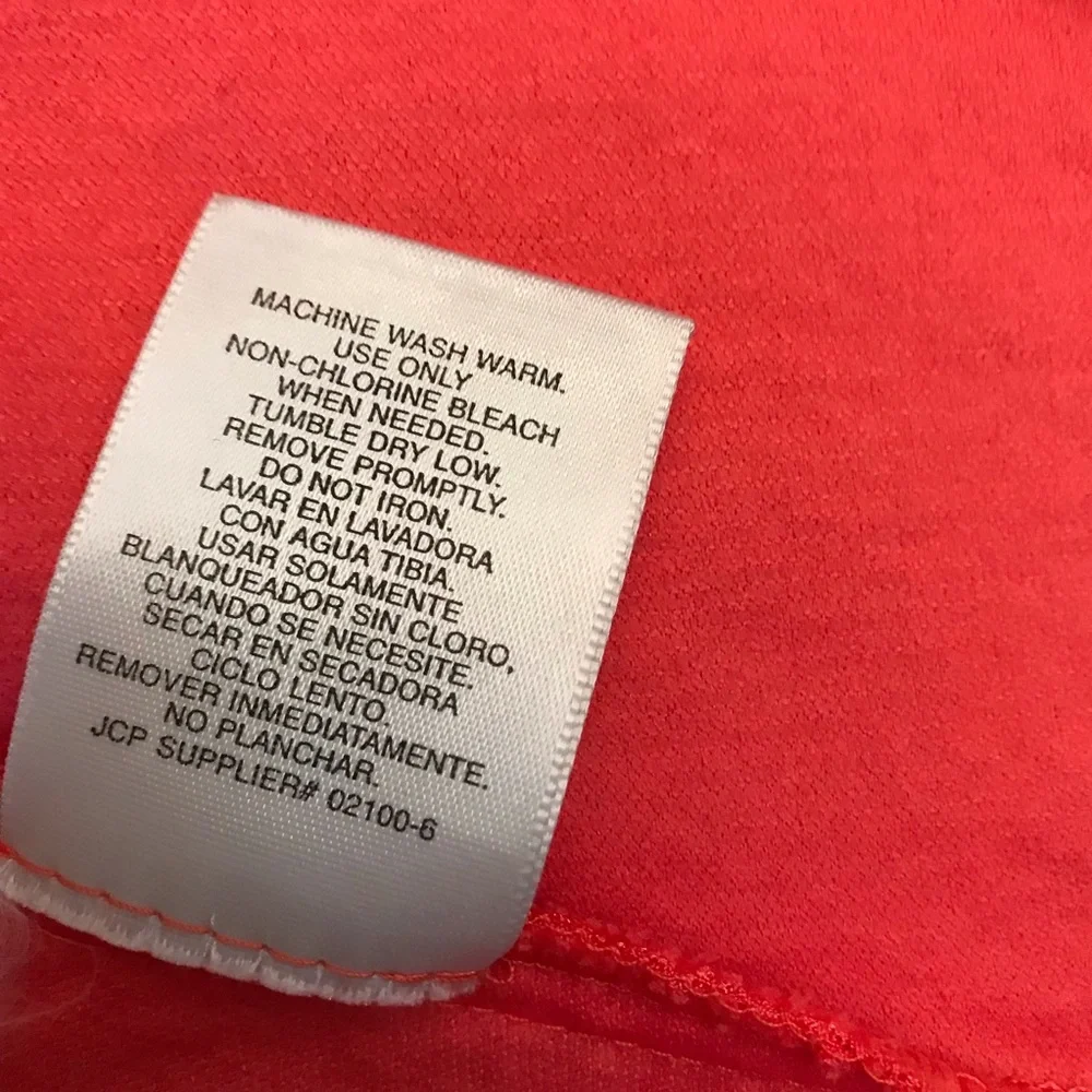 Liz Baker Open Front Dress Jacket Size 2X Coral Textured Mid Length USA Made